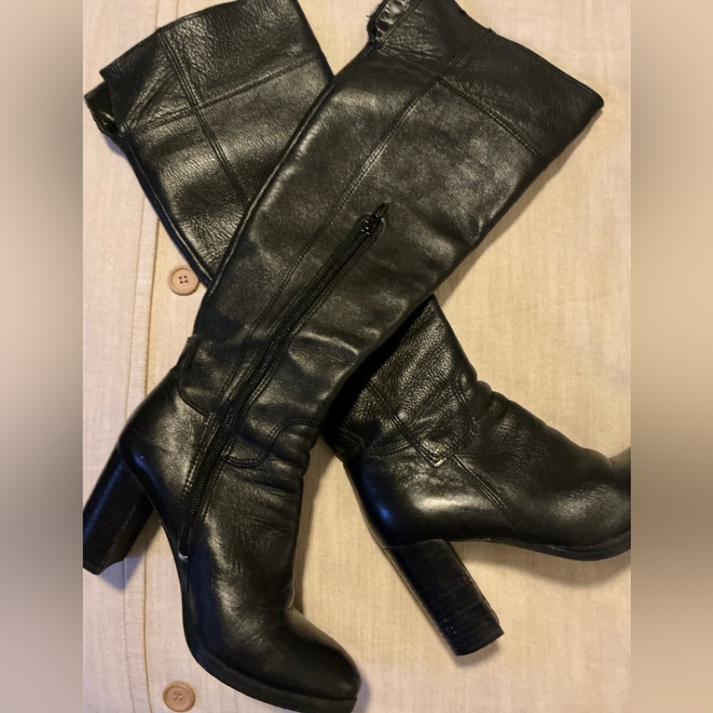 Nine West Black Knee high,Heeled boots